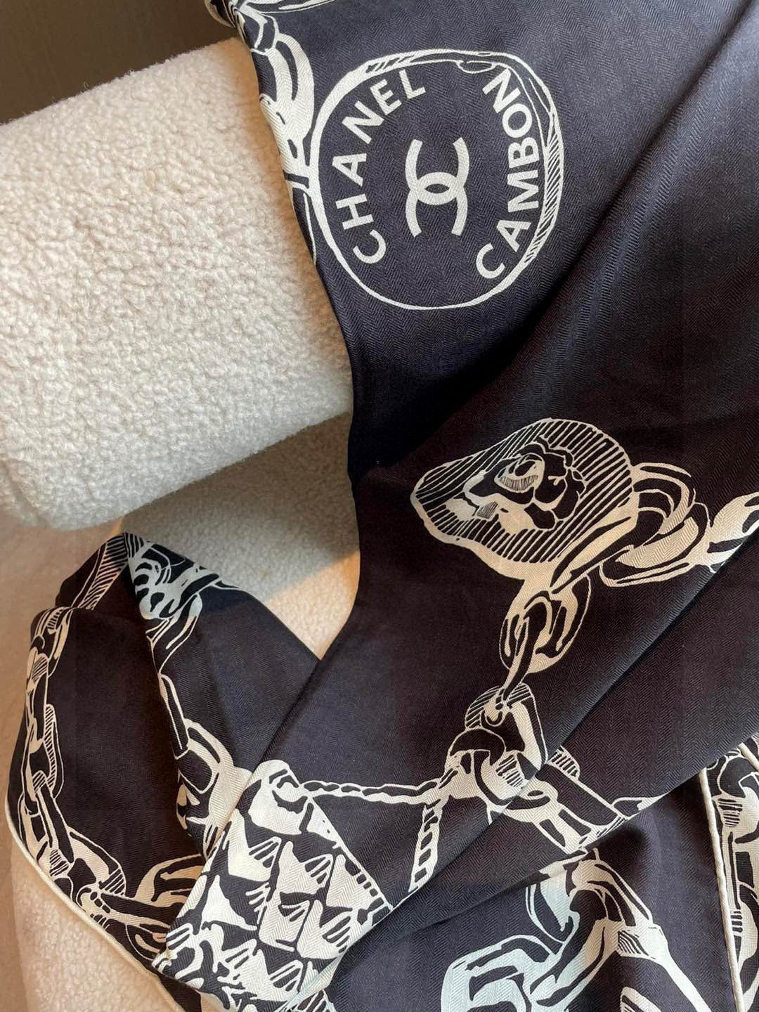 CHANEL 25S SCARF 140 IN CASHMERE SILK 733891 mysite