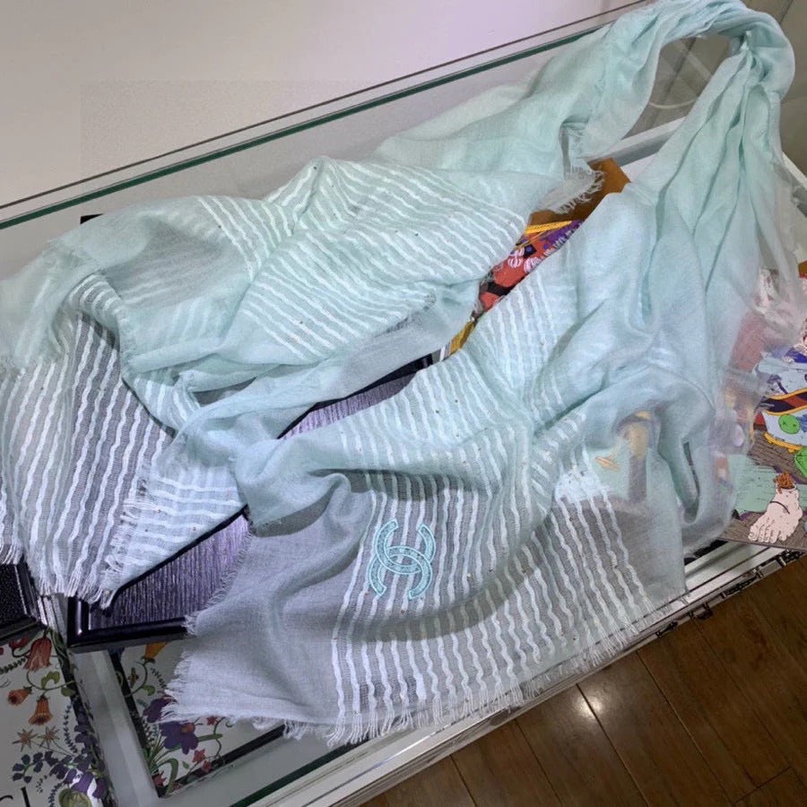 CHANEL 25S SCARF 200 IN CASHMERE VELVET 735755 mysite