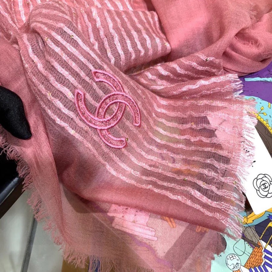 CHANEL 25S SCARF 200 IN CASHMERE VELVET 735756 mysite