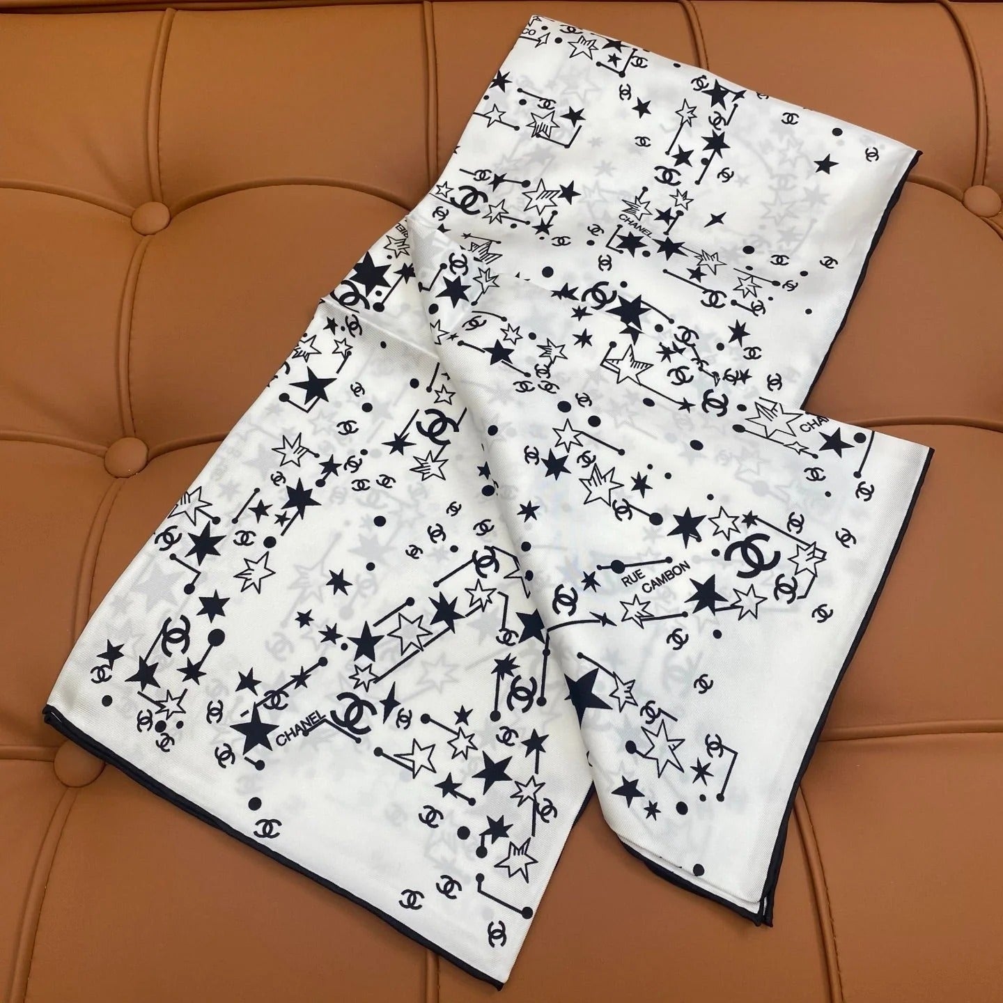 CHANEL 25S SCARF 90 IN SILK 704602 mysite