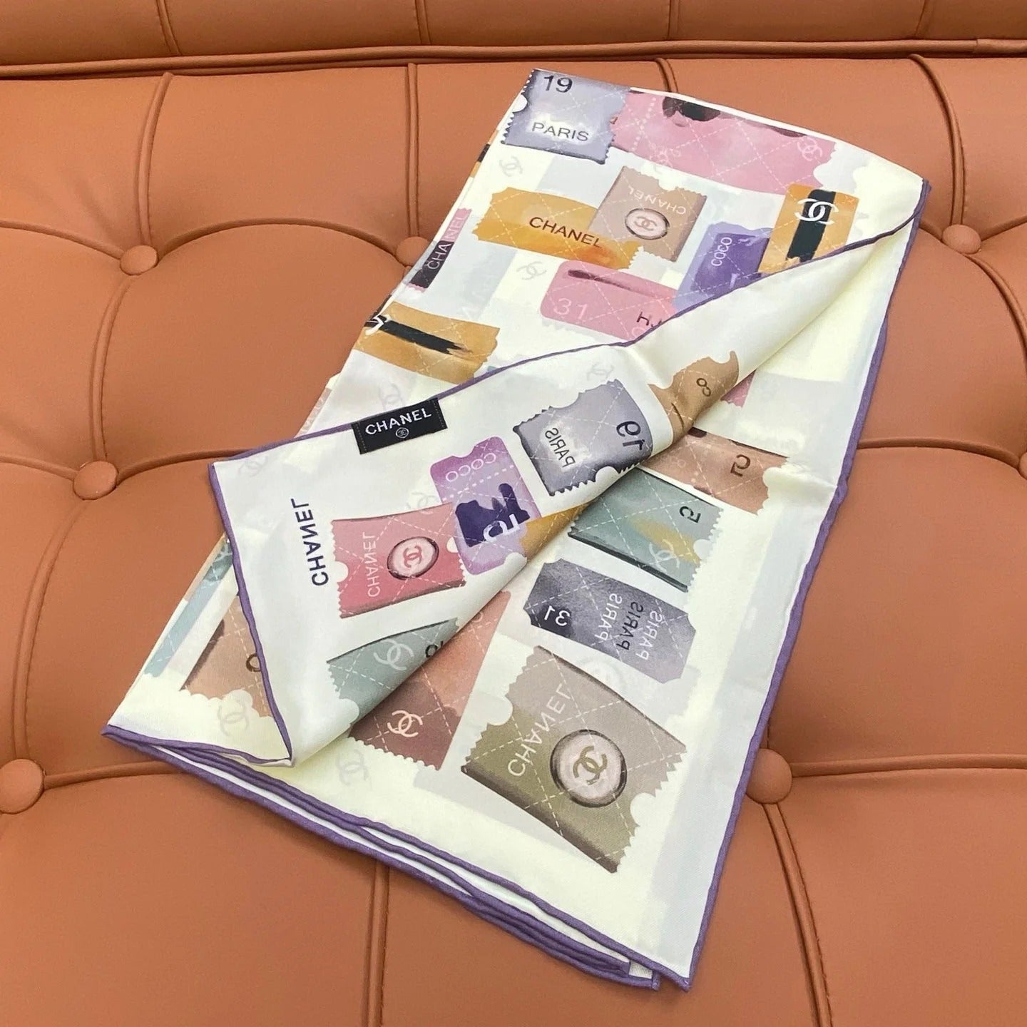 CHANEL 25S SCARF 90 IN SILK 703699 mysite