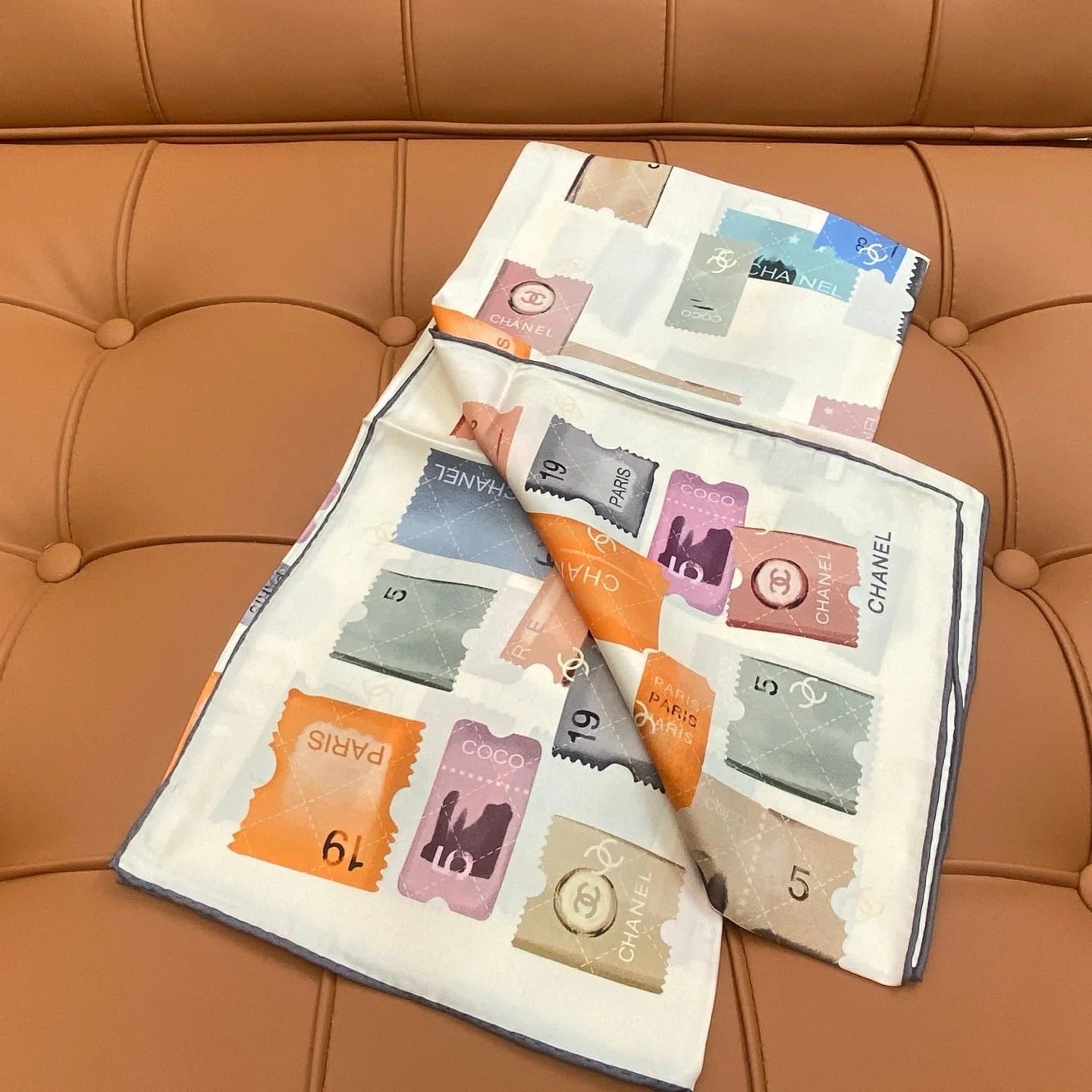 CHANEL 25S SCARF 90 IN SILK 703701 mysite