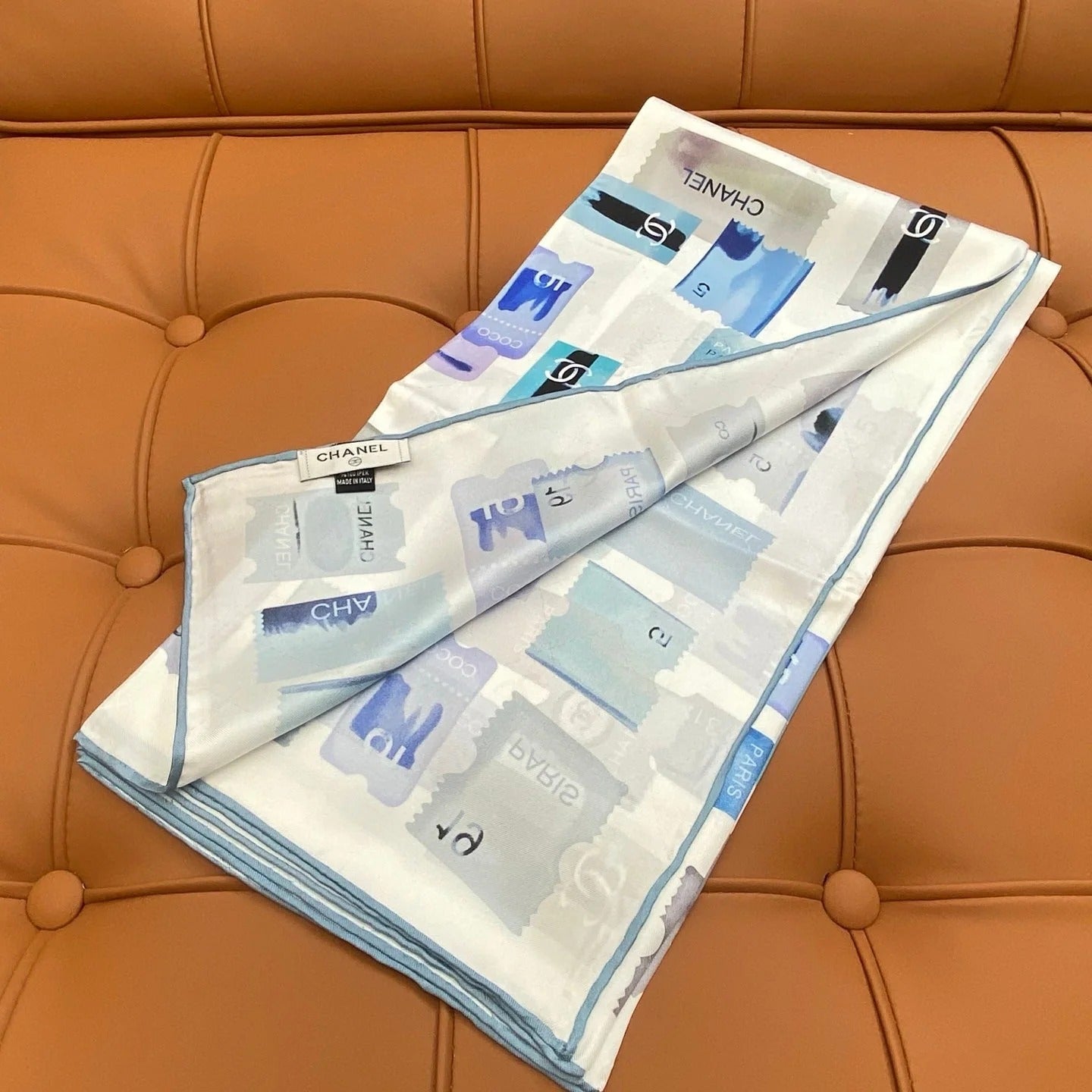 CHANEL 25S SCARF 90 IN SILK 703702 mysite