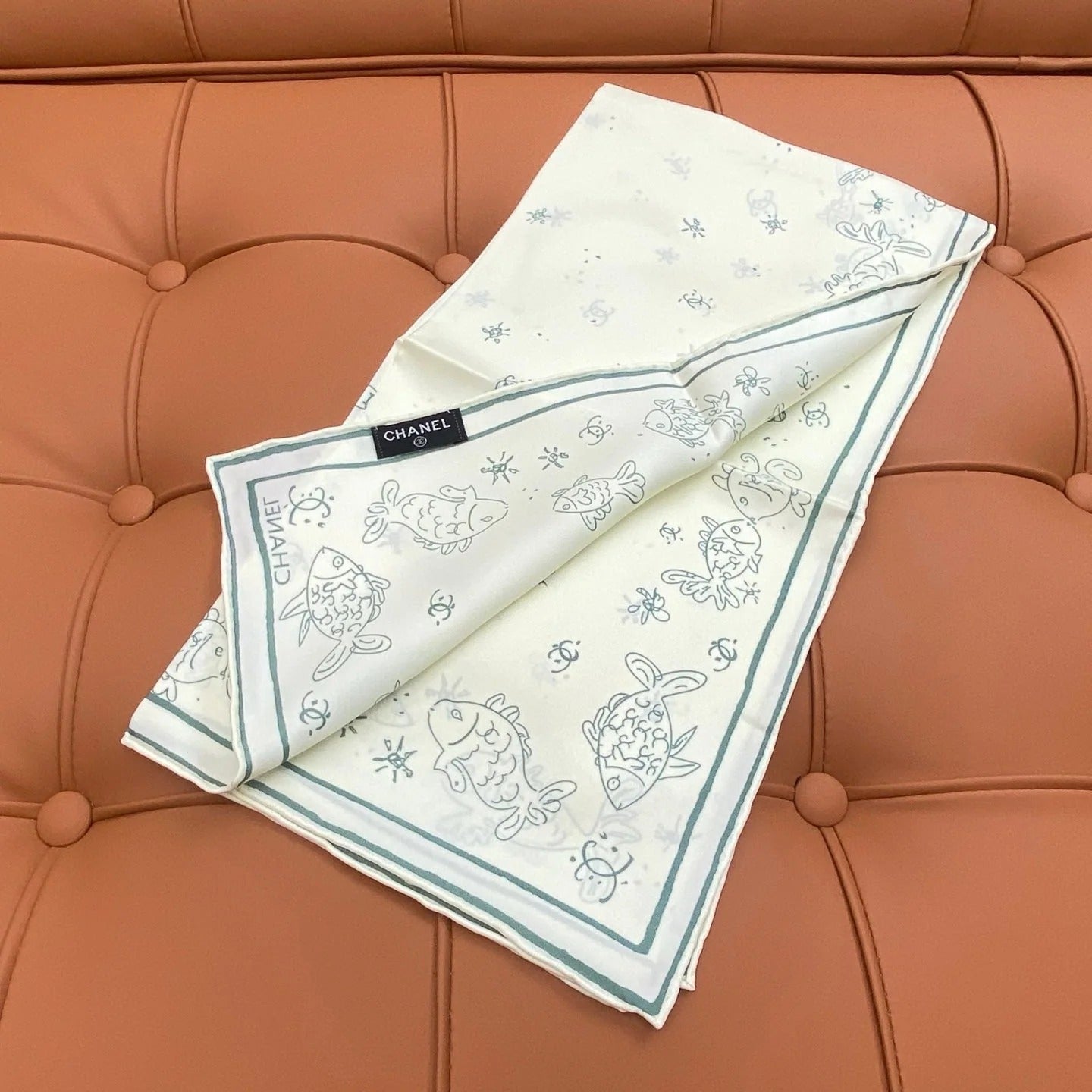 CHANEL 25S SCARF 90 IN SILK 703706 mysite