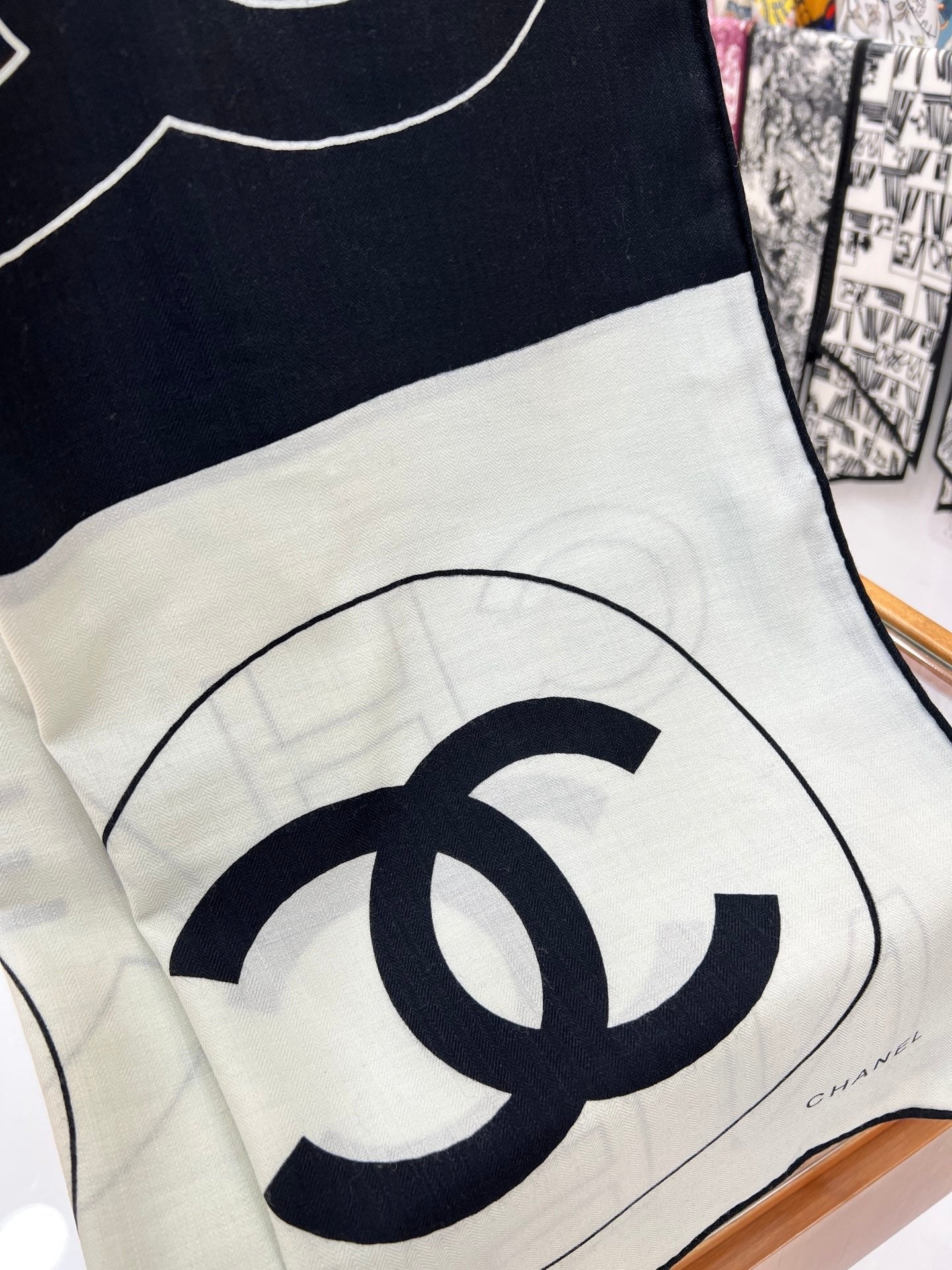 CHANEL 25S SCARF 135 IN CASHMERE SILK 708380 mysite