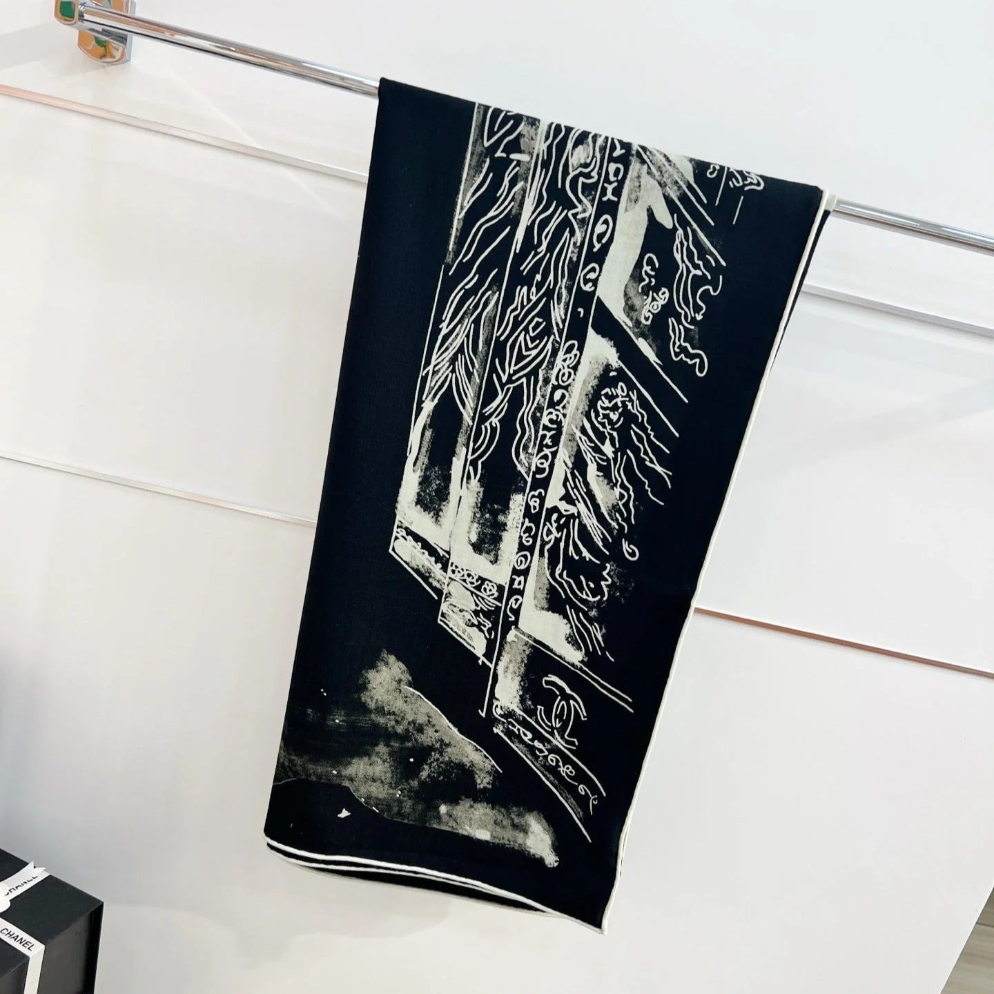 CHANEL 25S SCARF 135 IN CASHMERE SILK 737229 mysite