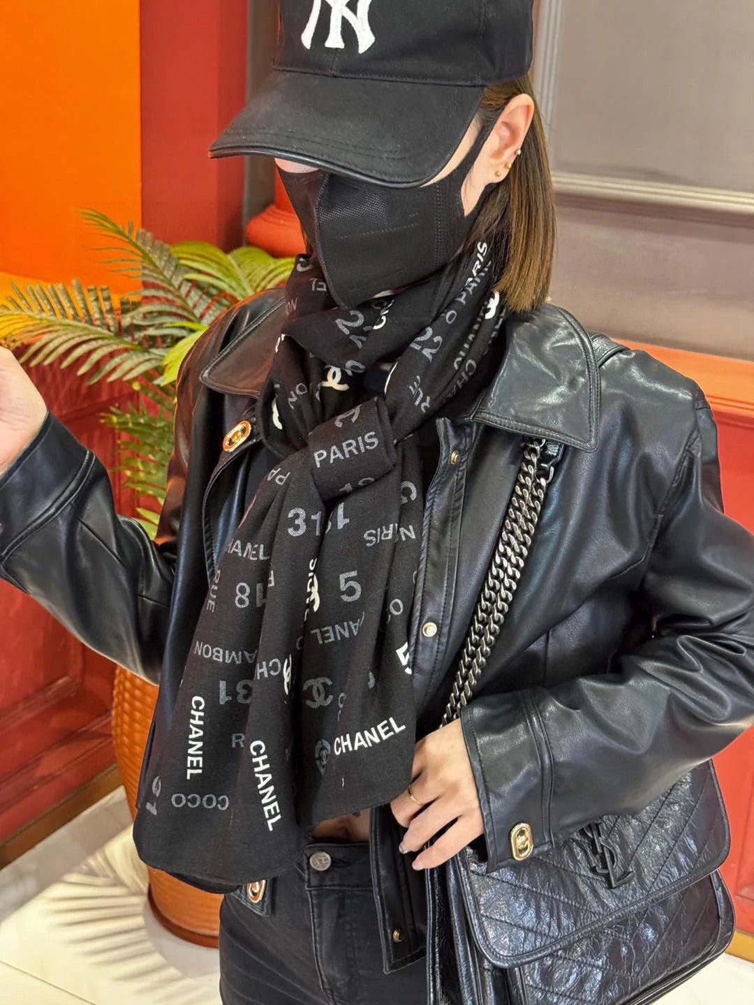 CHANEL 25S SCARF 180 IN CASHMERE SILK 738480 mysite