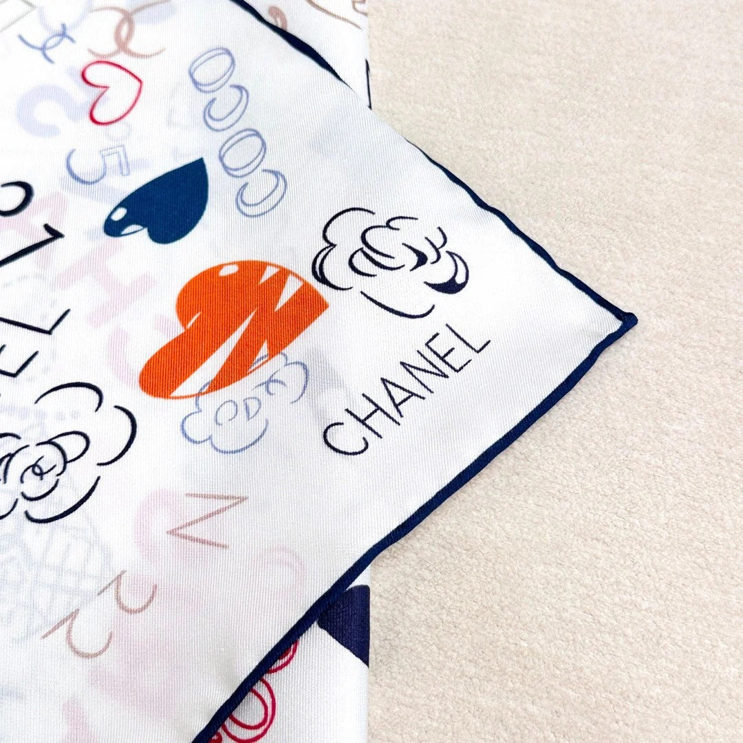 CHANEL 25S SCARF 90 IN SILK 730662 mysite