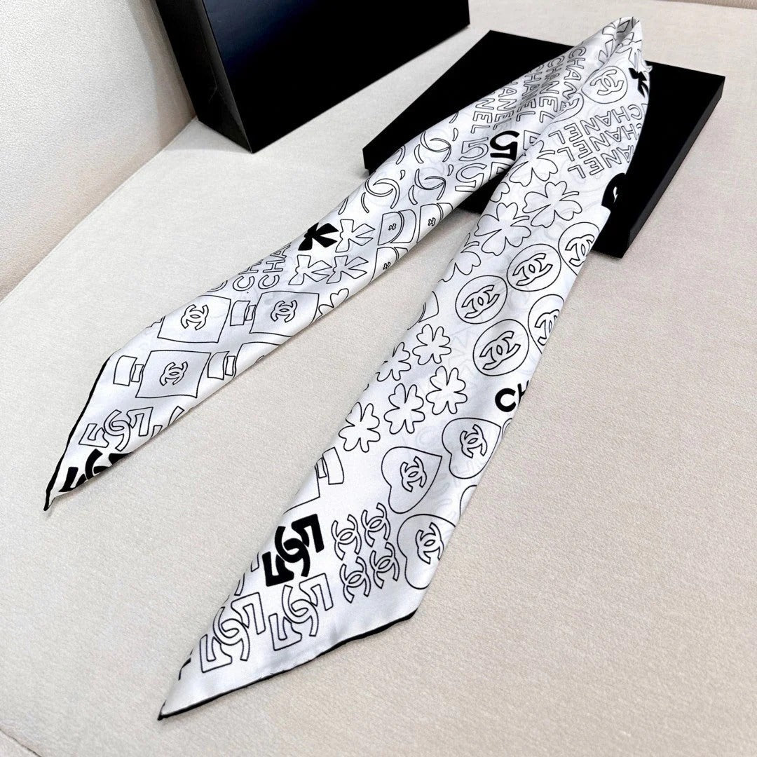 CHANEL 25S SCARF 90 IN SILK 724784 mysite