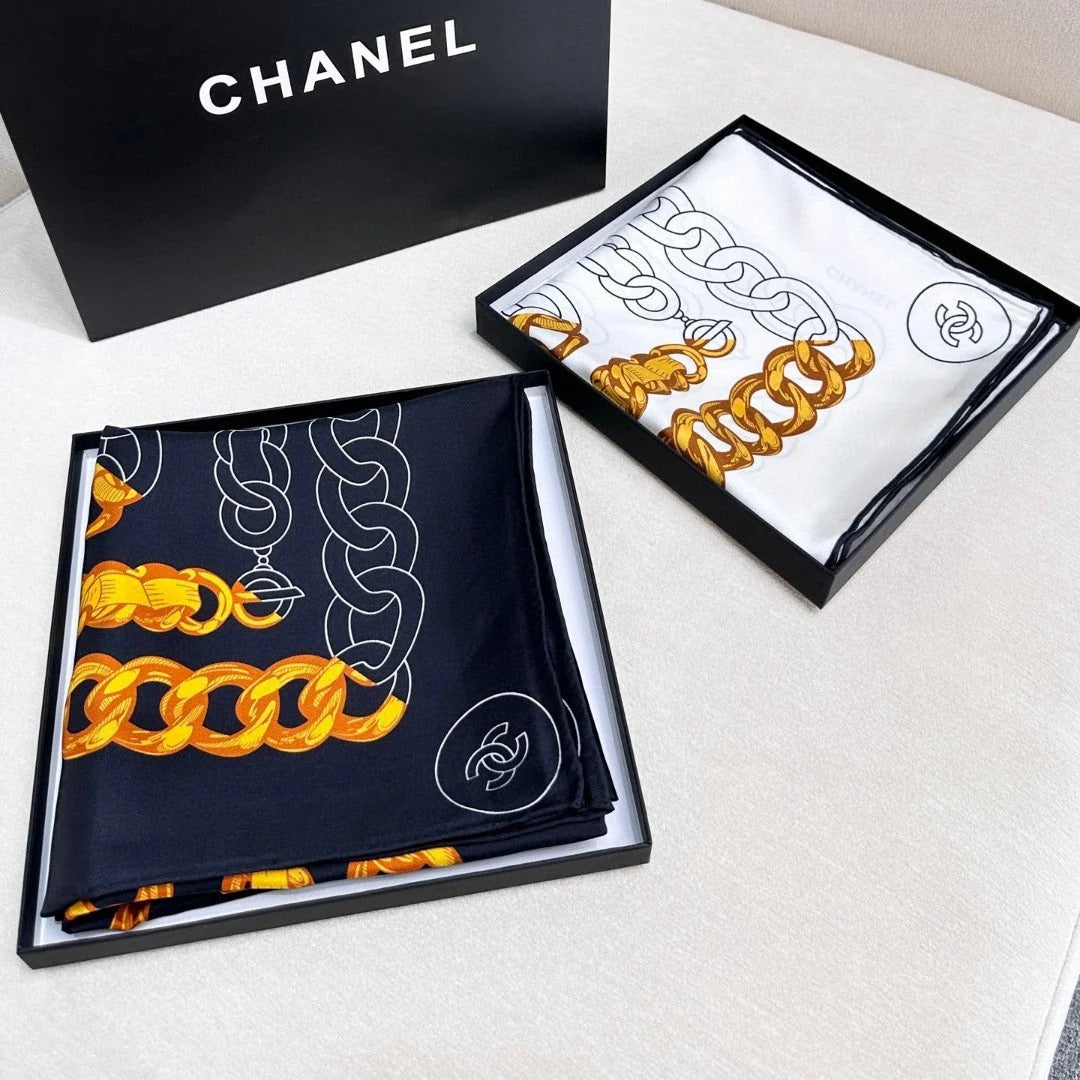 CHANEL 25S SCARF 90 IN SILK 639119 mysite