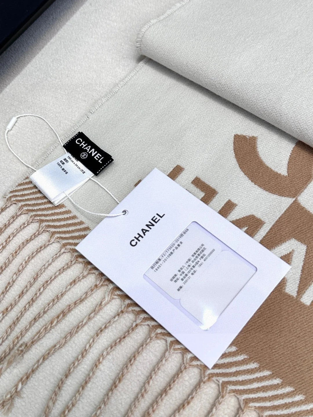 CHANEL 25S SCARF 184 IN MERINO WOOL 727323 mysite