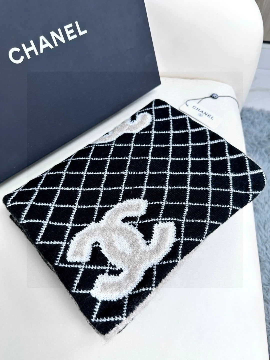 CHANEL 25S SCARF 185 IN CASHMERE 721525 mysite