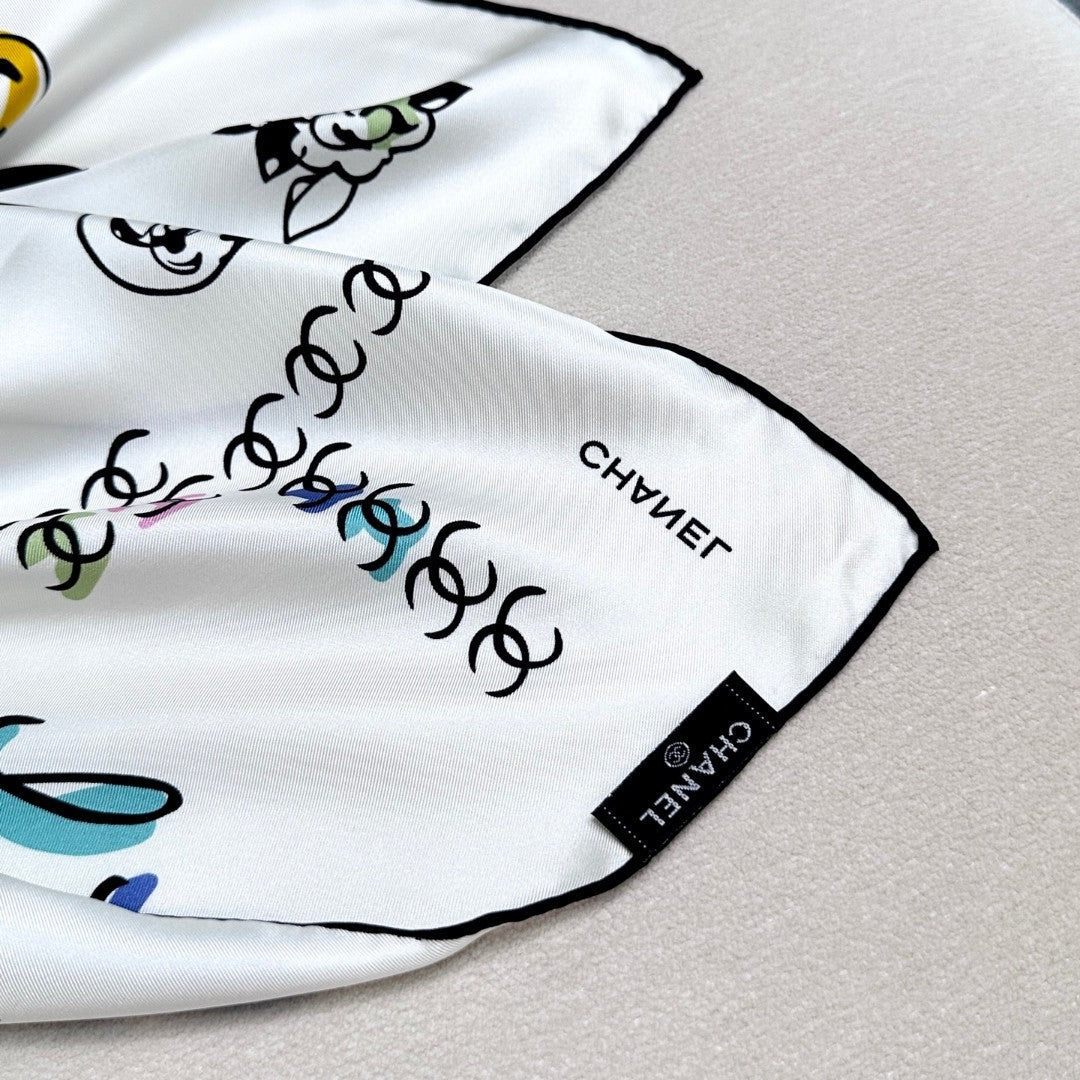 CHANEL 25S SCARF 90 IN SILK 735830 mysite