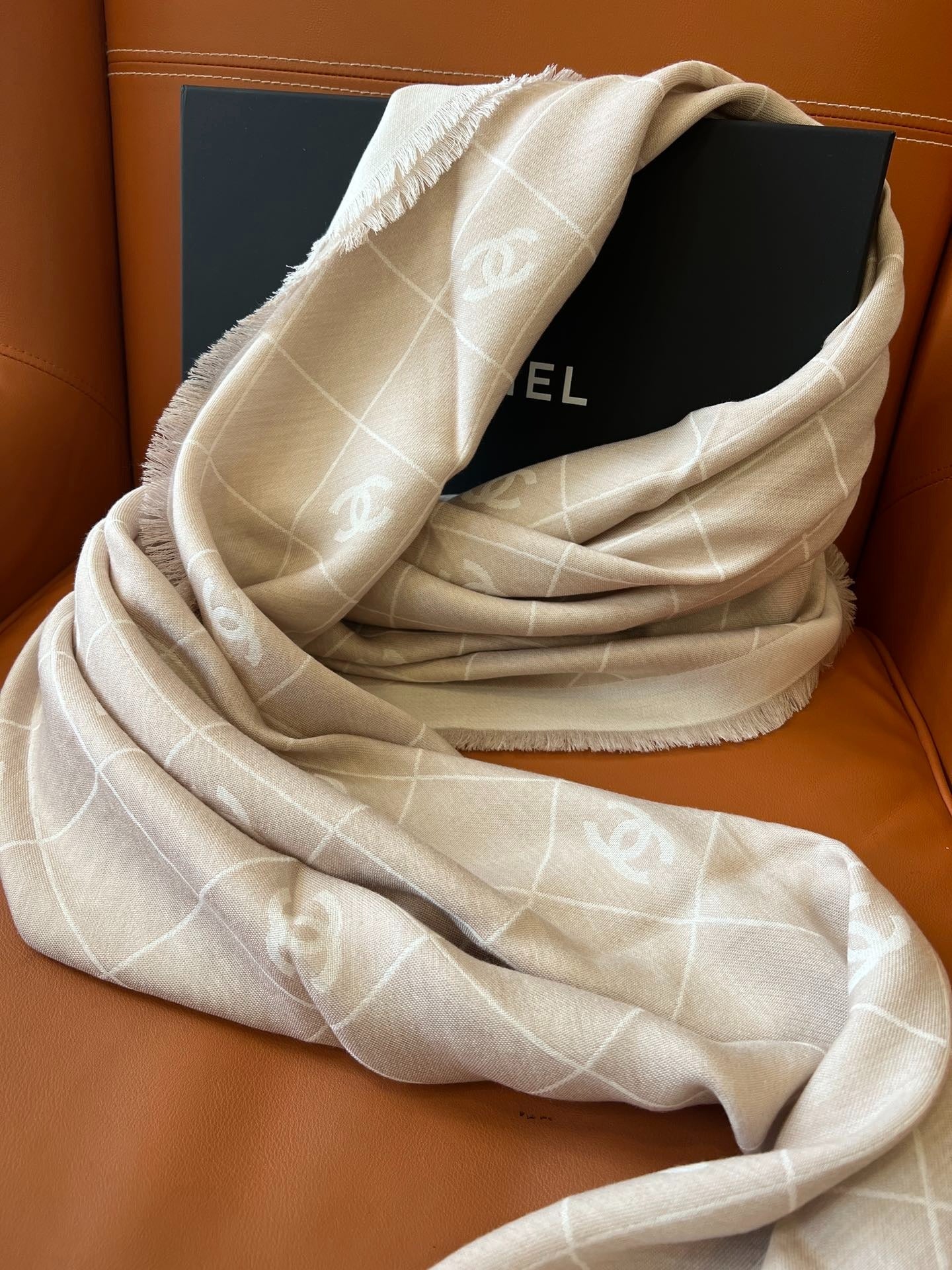 CHANEL 25S SCARF 140 IN WOOL SILK 700809 mysite