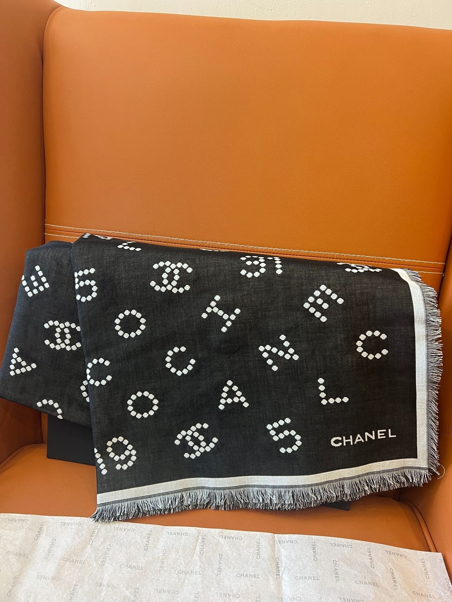 CHANEL 25S SCARF 140 IN WOOL SILK 700811 mysite
