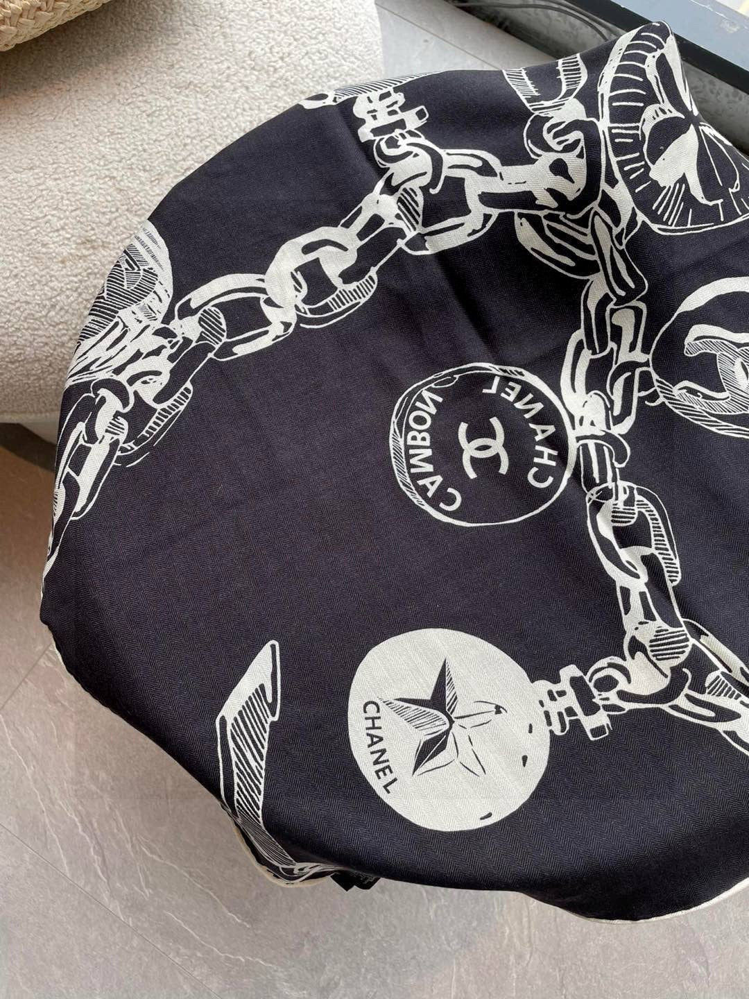 CHANEL 25S SCARF 140 IN CASHMERE SILK 733891 mysite