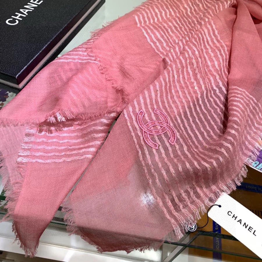 CHANEL 25S SCARF 200 IN CASHMERE VELVET 735756 mysite