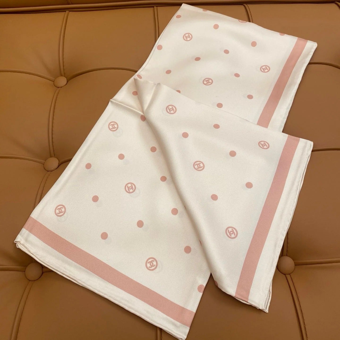 CHANEL 25S SCARF 90 IN SILK 704605 mysite