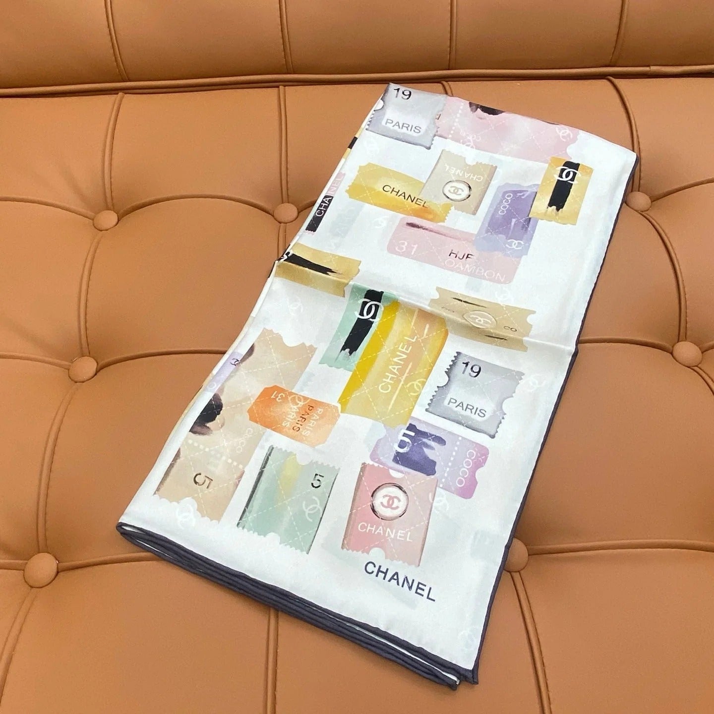 CHANEL 25S SCARF 90 IN SILK 703700 mysite