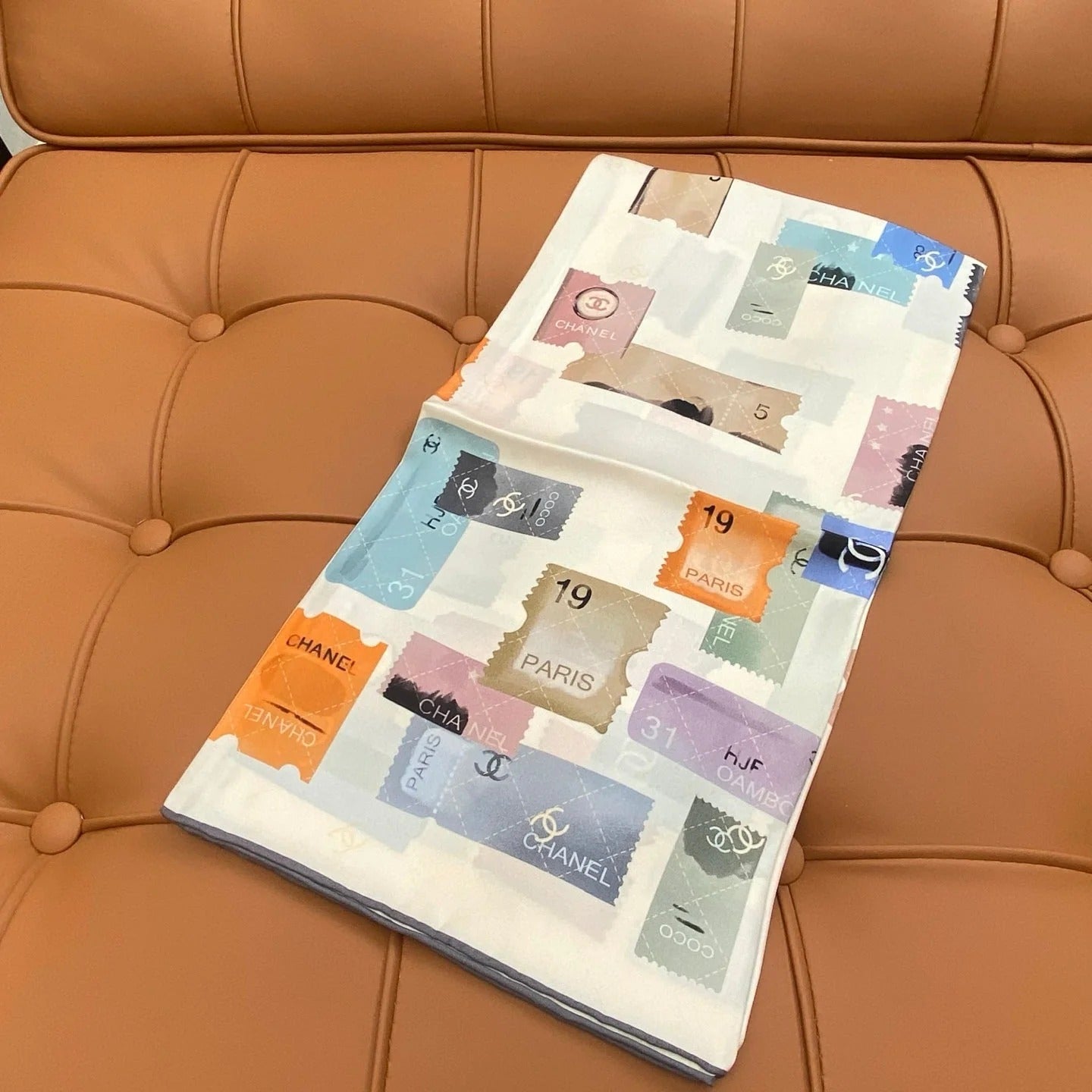 CHANEL 25S SCARF 90 IN SILK 703701 mysite