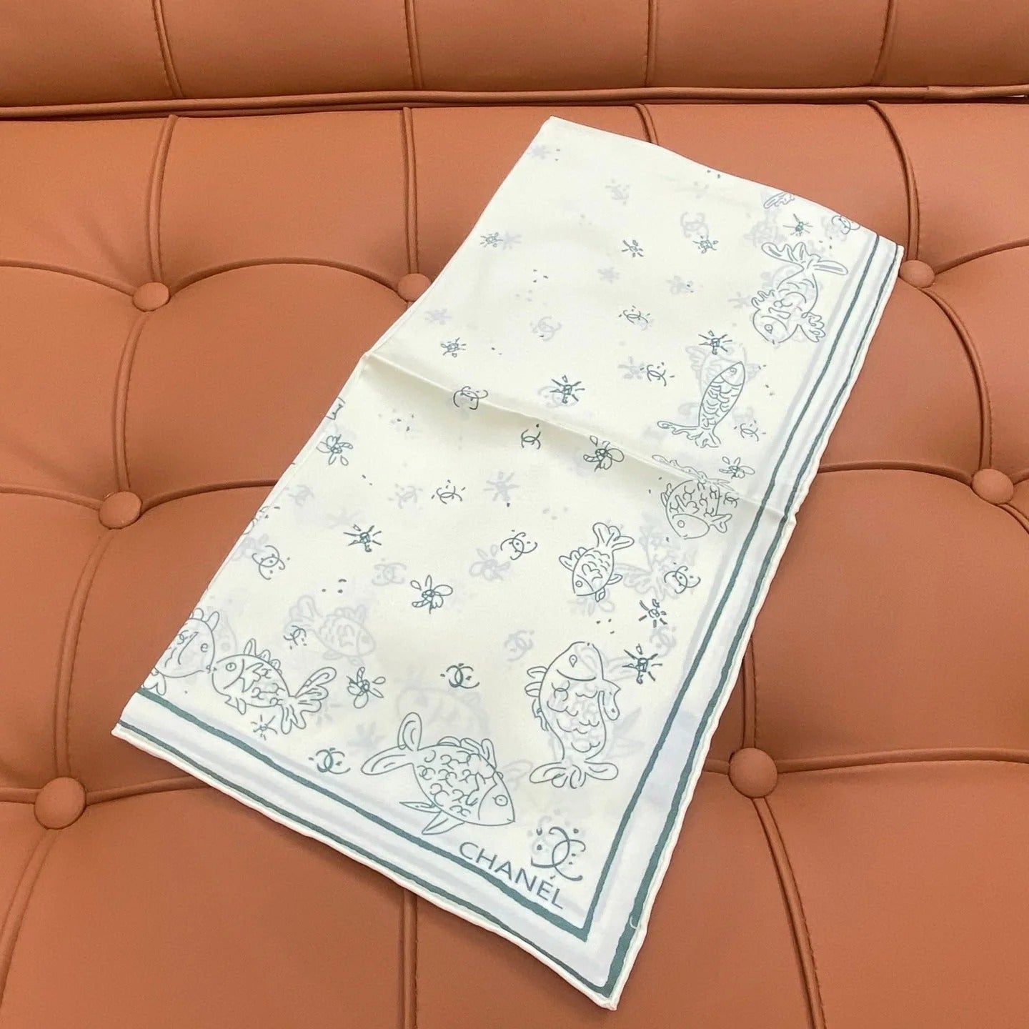 CHANEL 25S SCARF 90 IN SILK 703706 mysite