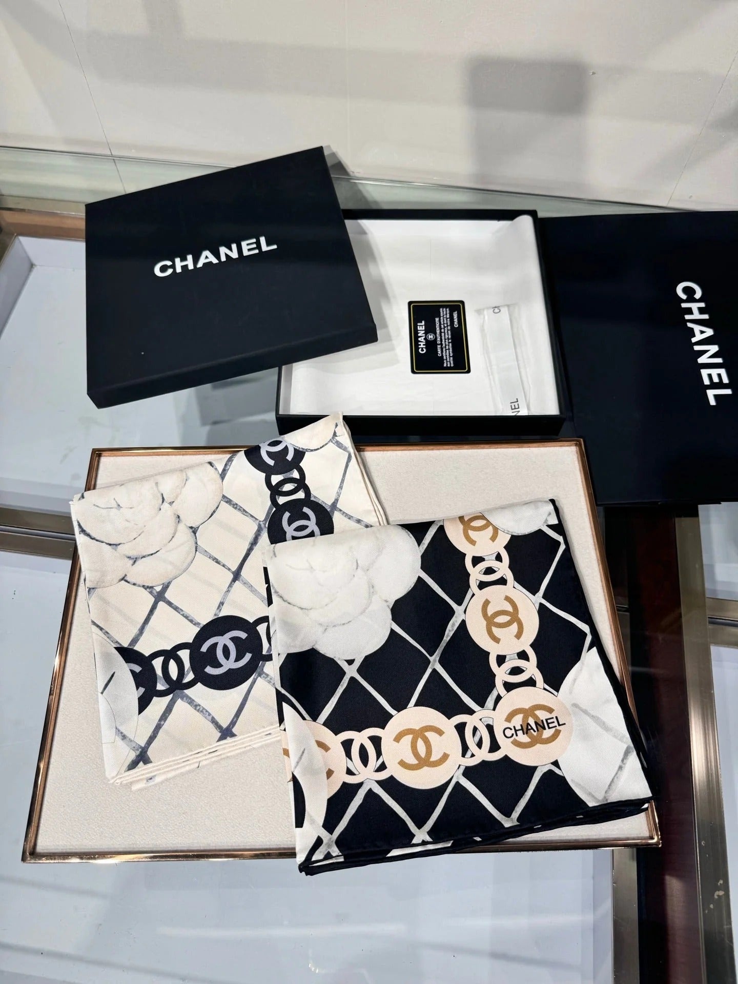 CHANEL 25S SCARF 90 IN CASHMERE SILK 737220 mysite