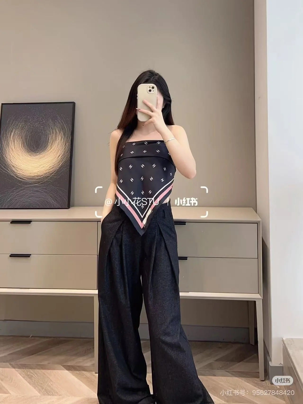 CHANEL 25S SCARF 90 IN SILK 730537 mysite