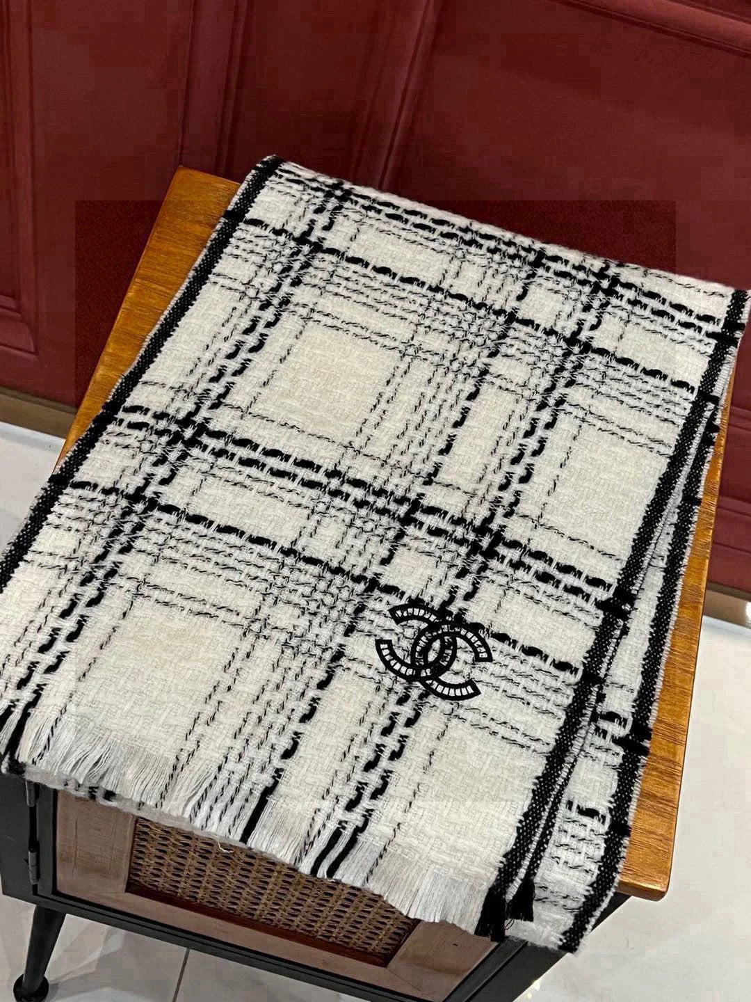 CHANEL 25S SCARF 185 IN CASHMERE 730559 mysite