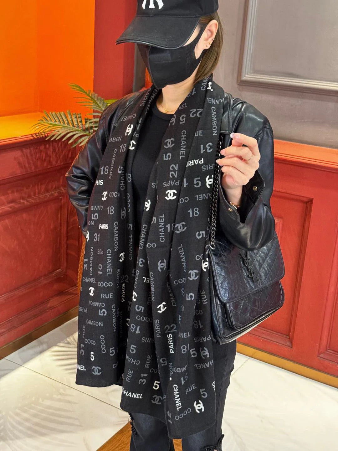 CHANEL 25S SCARF 180 IN CASHMERE SILK 738480 mysite