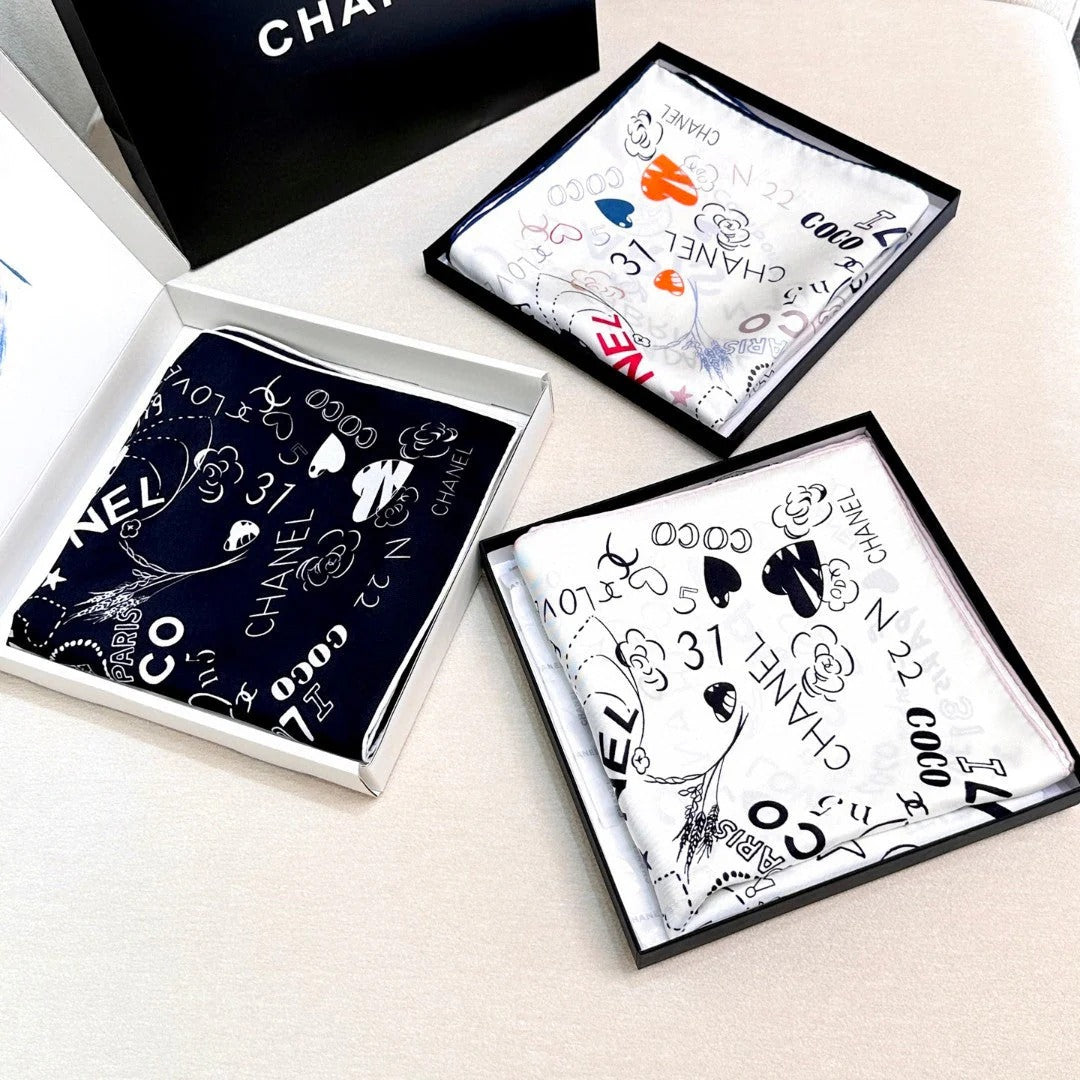 CHANEL 25S SCARF 90 IN SILK 730660 mysite