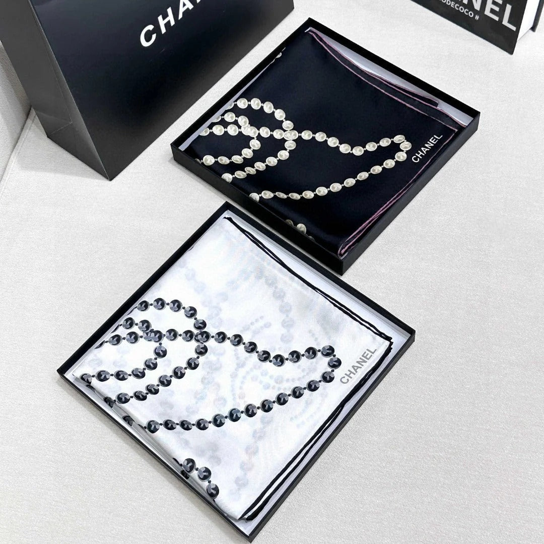 CHANEL 25S SCARF 90 IN SILK 711321 mysite