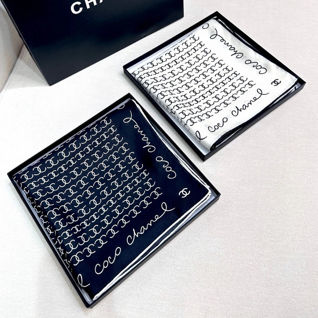 CHANEL 25S SCARF 90 IN SILK 732138 mysite