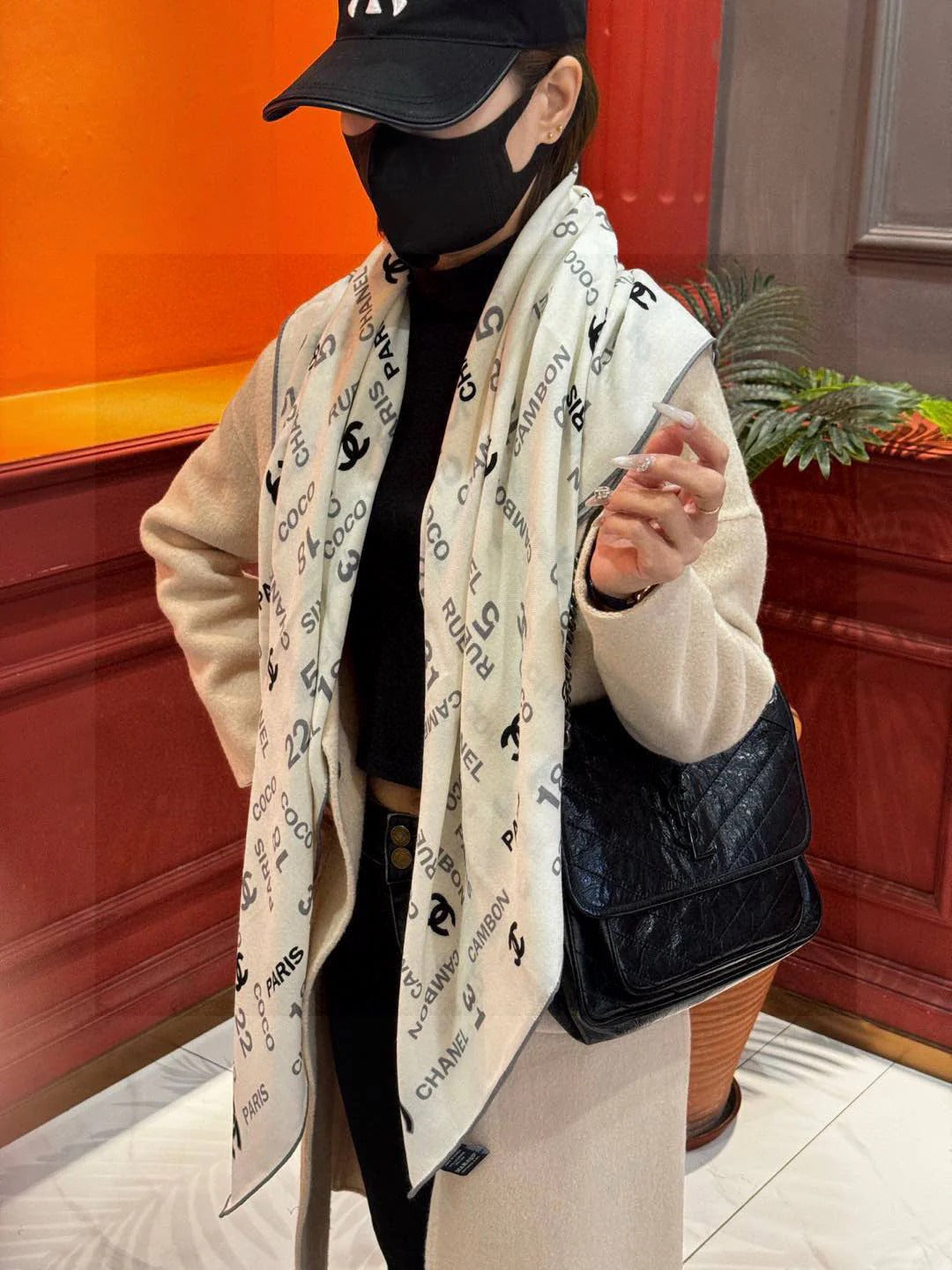 CHANEL 25S SCARF 140 IN CASHMERE SILK 733896 mysite