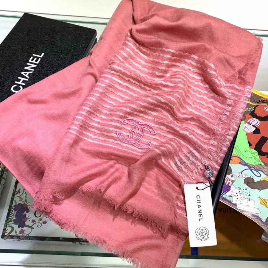 CHANEL 25S SCARF 200 IN CASHMERE VELVET 735756 mysite