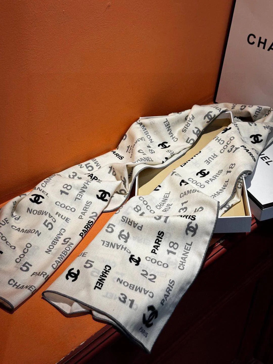 CHANEL 25S SCARF 180 IN CASHMERE SILK 738479 mysite