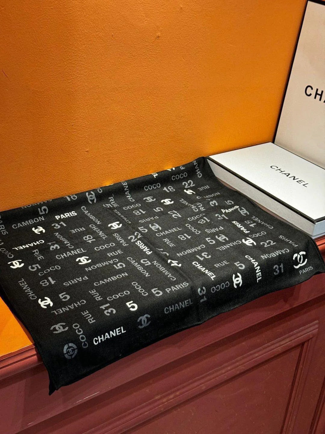 CHANEL 25S SCARF 180 IN CASHMERE SILK 738480 mysite