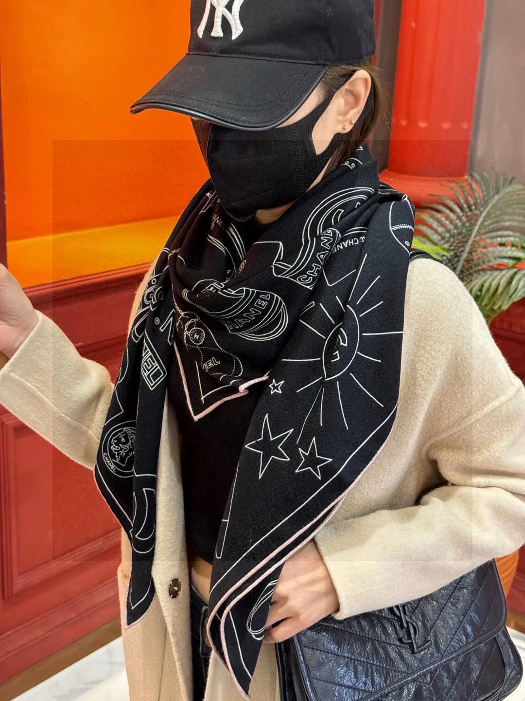 CHANEL 25S SCARF 140 IN SILK 735811 mysite