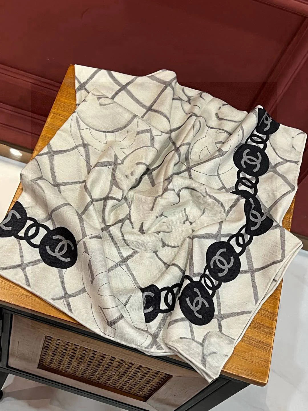 CHANEL 25S SCARF 110 IN CASHMERE SILK 730602 mysite