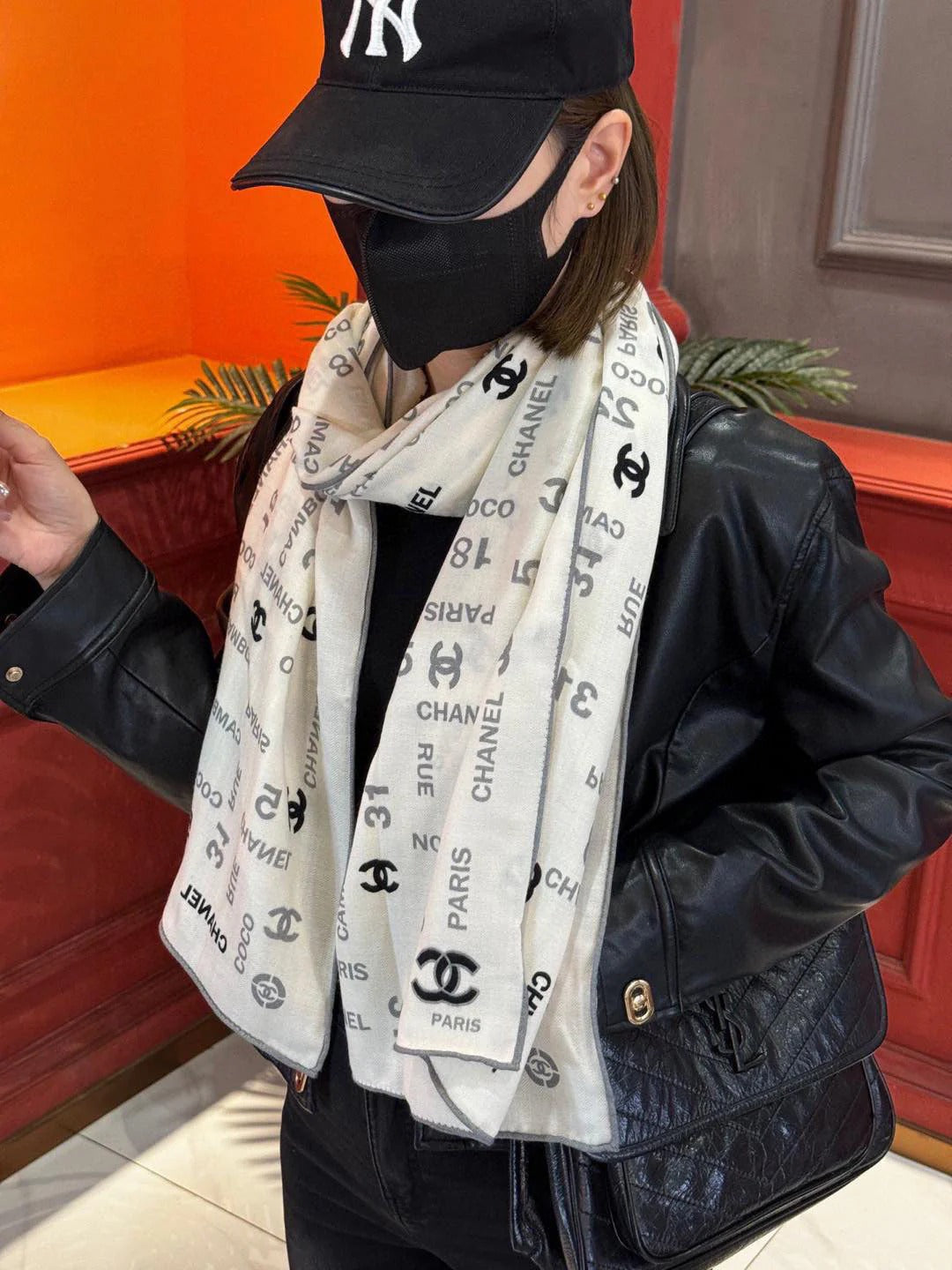 CHANEL 25S SCARF 180 IN CASHMERE SILK 738479 mysite