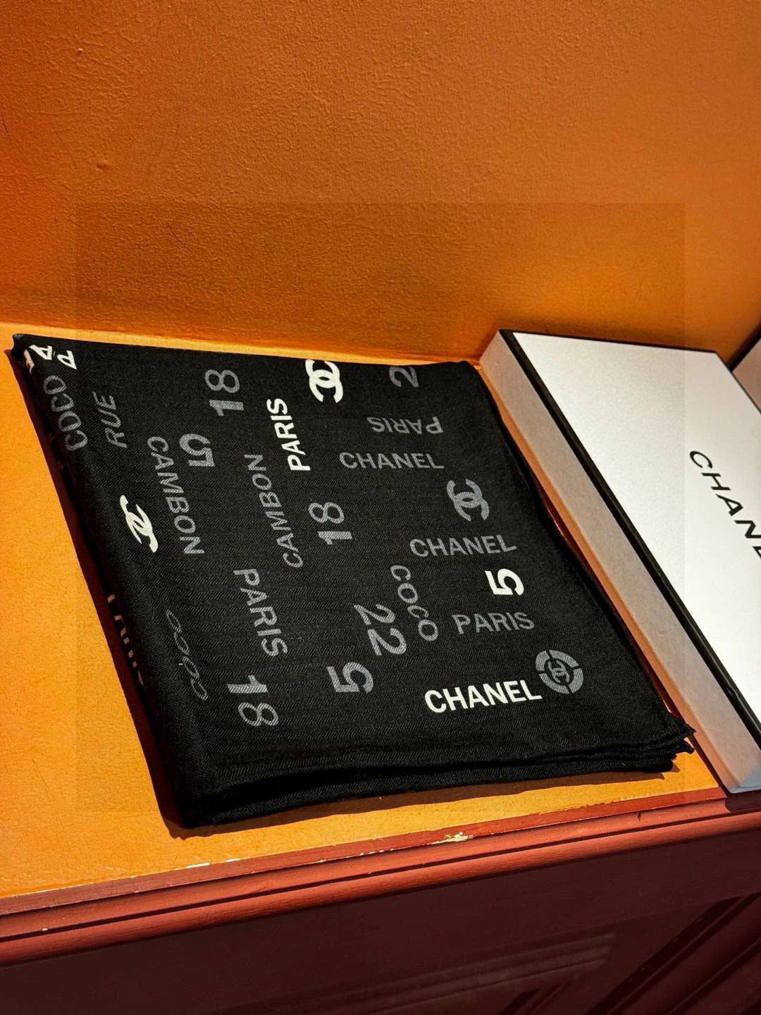 CHANEL 25S SCARF 140 IN CASHMERE SILK 733897 mysite