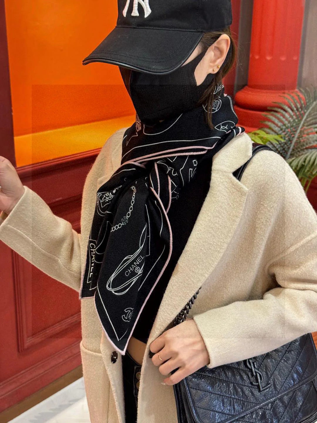 CHANEL 25S SCARF 140 IN SILK 735811 mysite