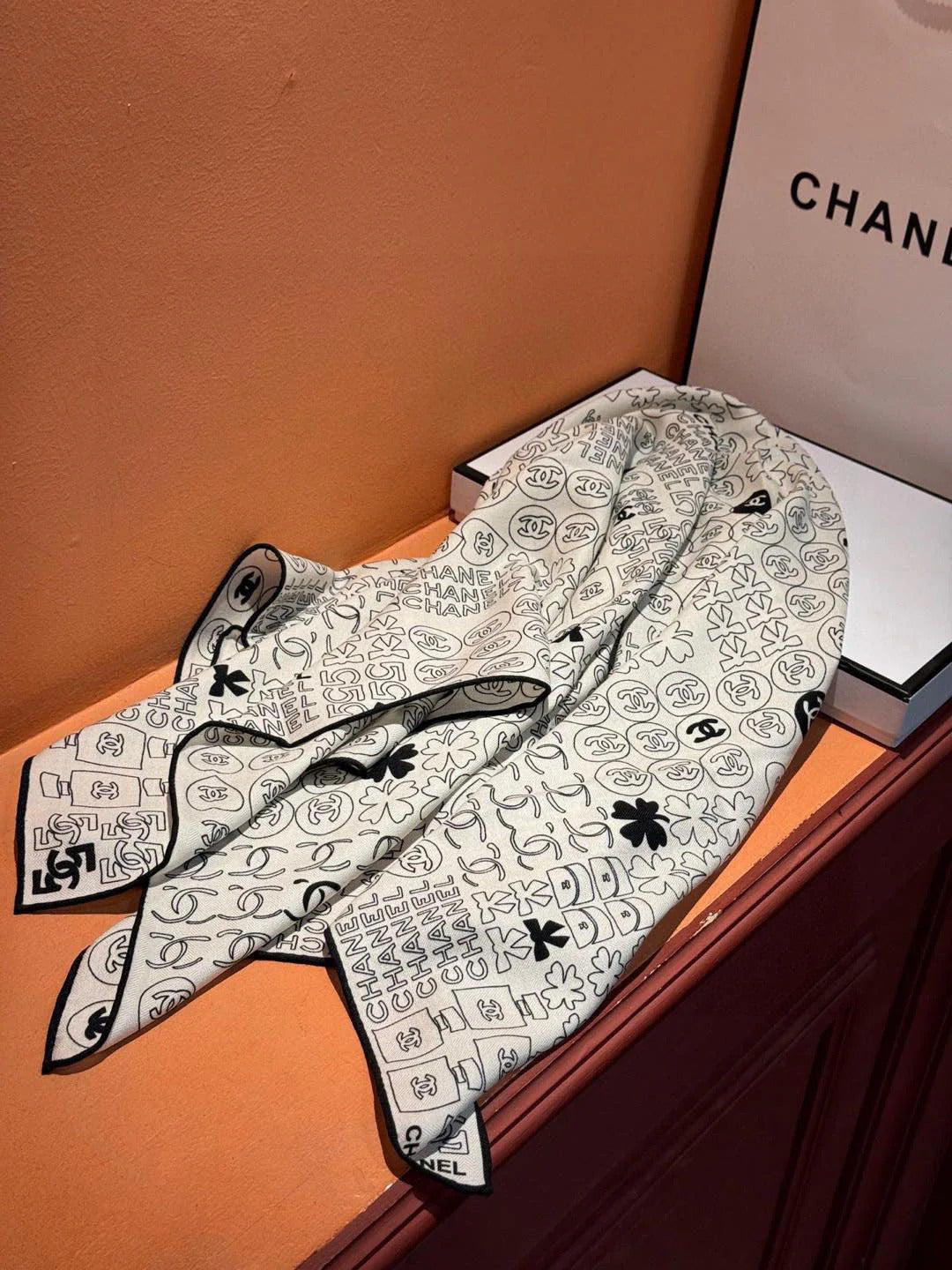 CHANEL 25S SCARF 110 IN CASHMERE SILK 738478 mysite