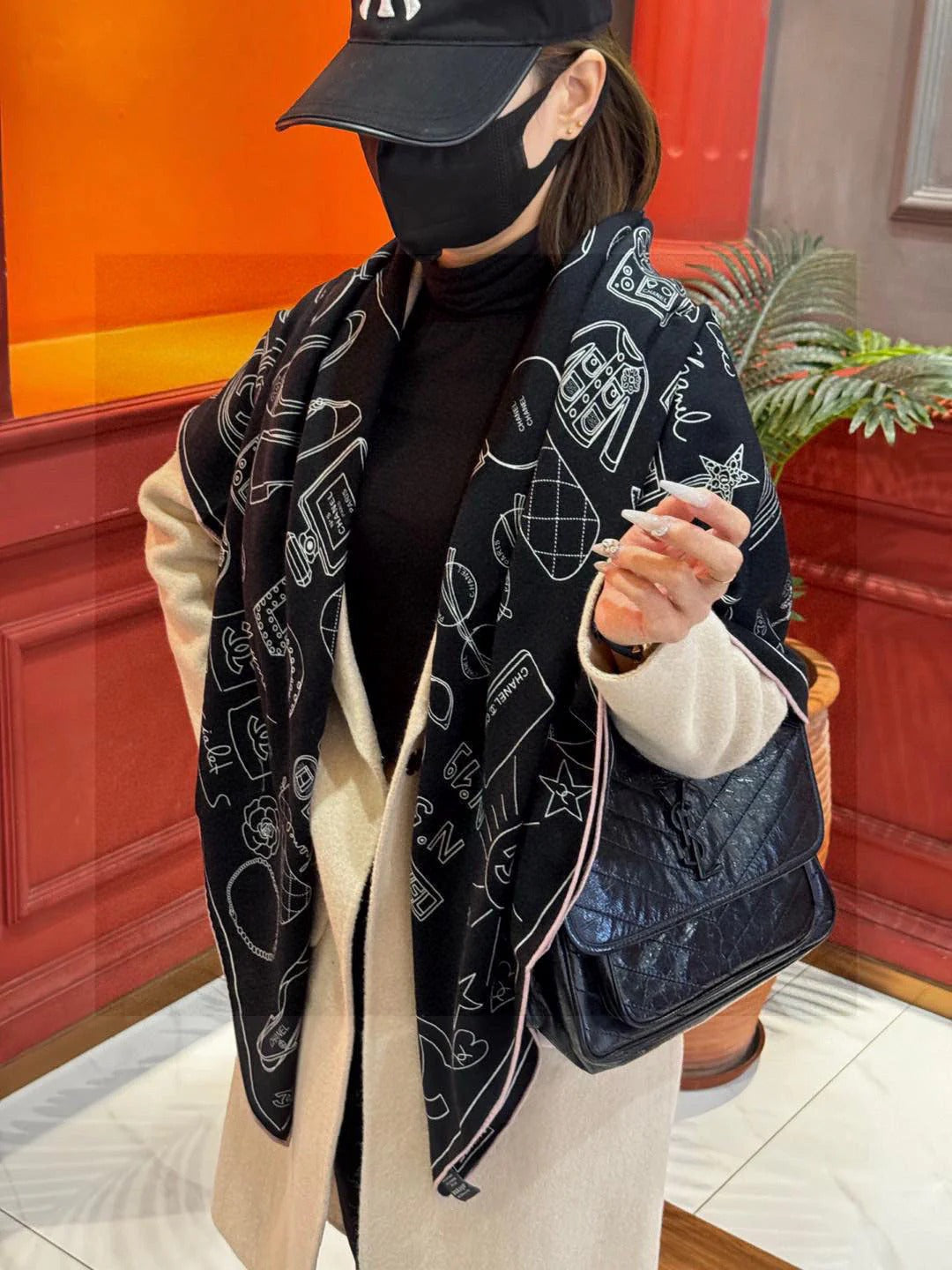 CHANEL 25S SCARF 140 IN SILK 735811 mysite