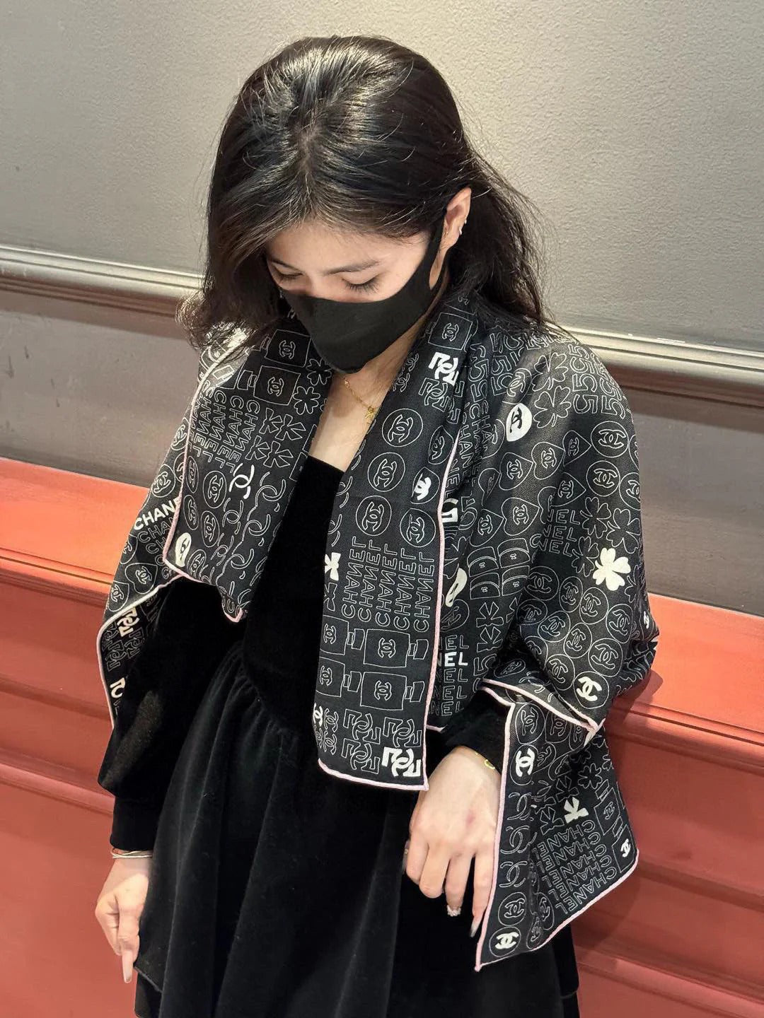 CHANEL 25S SCARF 110 IN CASHMERE SILK 738477 mysite