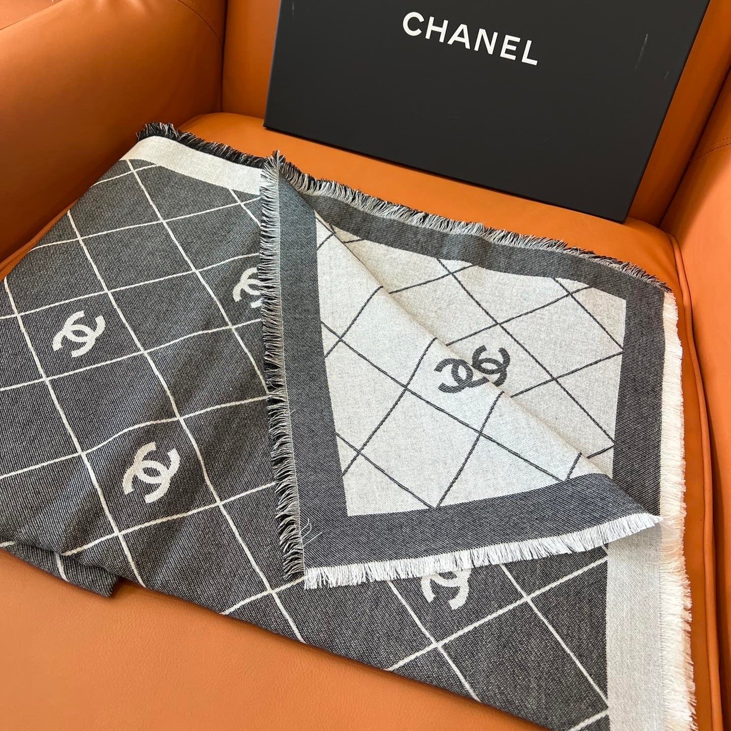 CHANEL 25S SCARF 140 IN WOOL SILK 700810 mysite