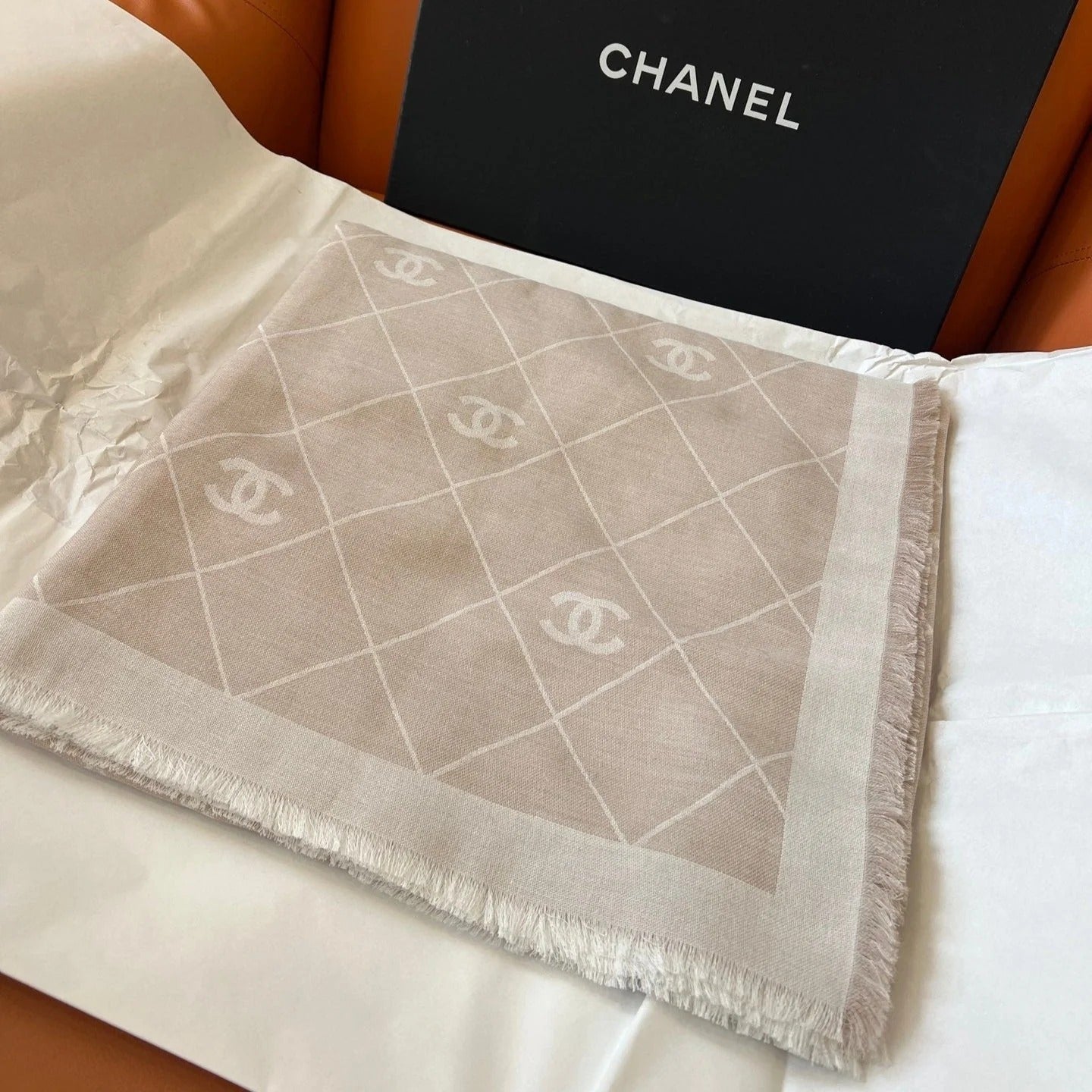 CHANEL 25S SCARF 140 IN WOOL SILK 700809 mysite