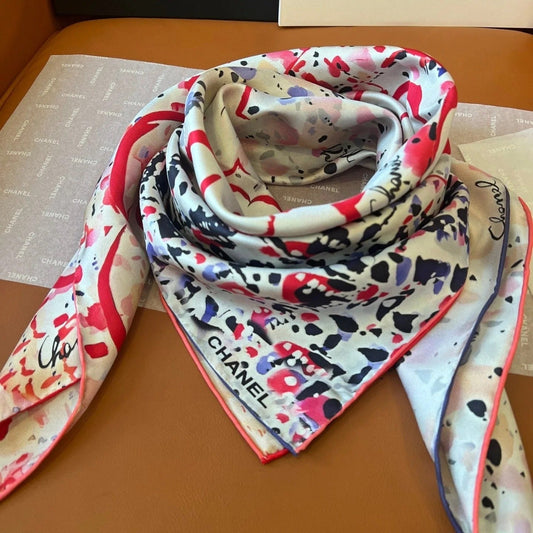 CHANEL 25S SCARF 90 IN SILK TWILL 700818 mysite