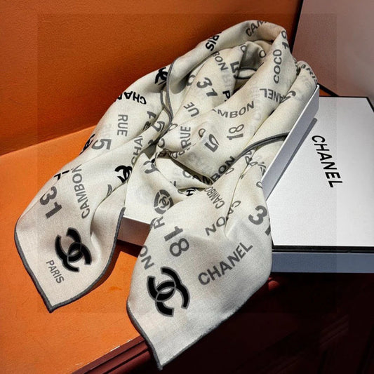 CHANEL 25S SCARF 140 IN CASHMERE SILK 733896 mysite