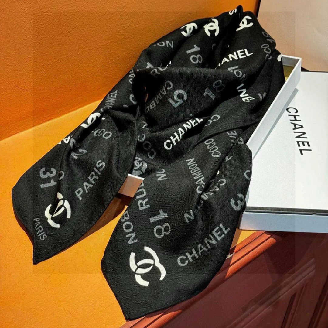 CHANEL 25S SCARF 140 IN CASHMERE SILK 733897 mysite