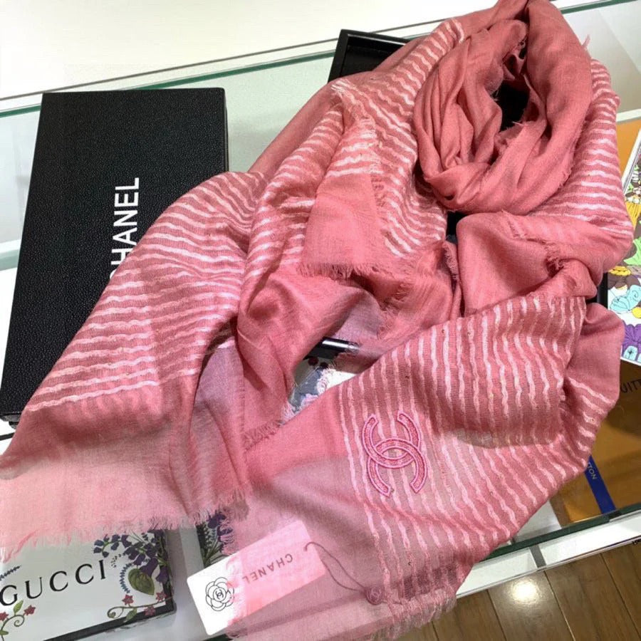 CHANEL 25S SCARF 200 IN CASHMERE VELVET 735756 mysite